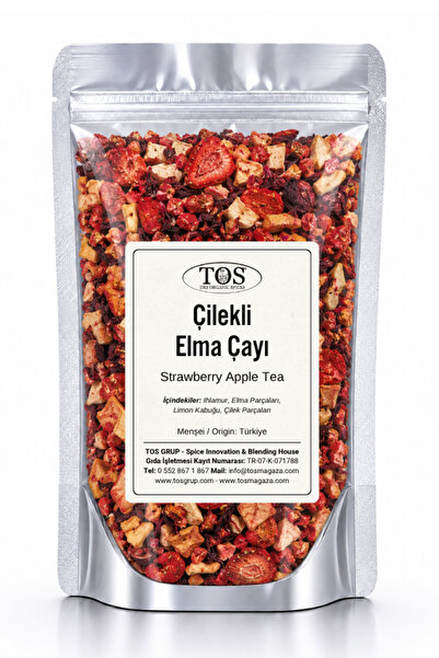 TOS The Organic Spices 100 جرام شاي التفاح بالفراولة - الأول شاي التفاح بالفر...
