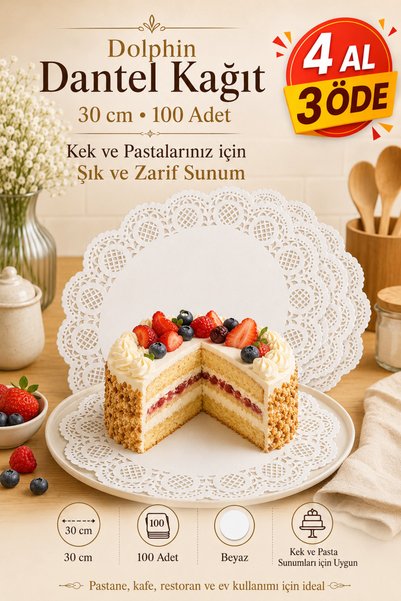 Dolphin Supertrend Dantel Kağıt 30cm 100 Adet