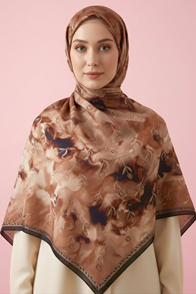 TOFİSA Șal din bumbac din seria Soft Mist - 28188-TABA