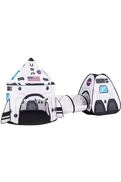 MJ TOYS Nasa Roket Gemisi Oyun Çadırı Çocuklar İçin Kolay Kurulum Çadırlar Uz...