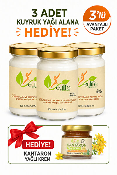 eylife naturel Kuyruk Ve Bamya Tohumu Yağlı Bitkisel Karışım 100 ml