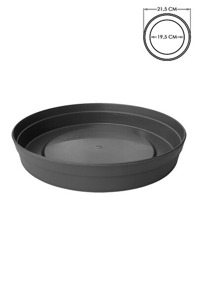 ToXA Saksı Tabağı 21.5cm Fulya Tabak No30 Tabak Gri Poliwork Plastik Altlık