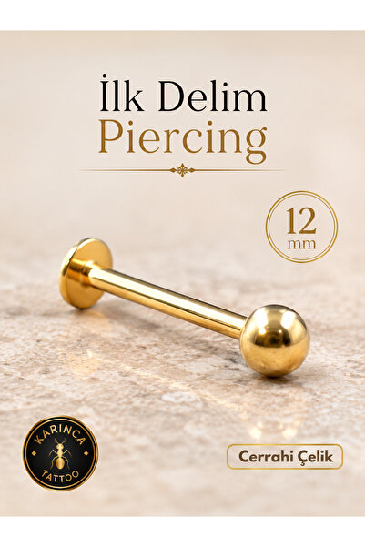 Karınca Piercing Altın Rengi İlk Delim Uzun Helix Tragus Kulak Medusa Monroe ...