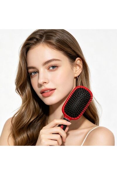 idei Perie dreptunghiulară mare cu pernă amortizantă 24cm roșu-negru unisex, ...