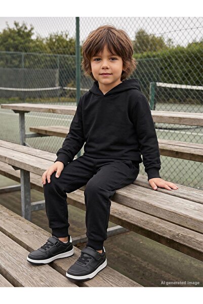 Civil Boys Unisex Basic 2-5 Yaş Eşofman Takımı - Siyah 5-6 Yaş
