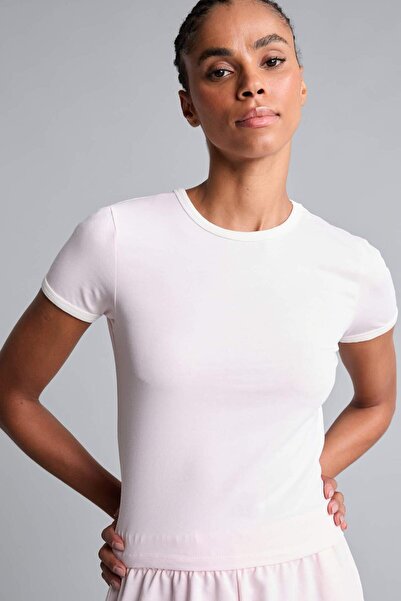 DeFacto Slim Fit Crew Neck Sportsman Short Sleeve Light Yellow T-Shirt H9760A...