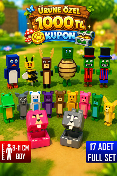 YAGLİZ Super Bear Adventure Tam Figür Seti – Eklemleri Hareketli Oyuncak Kole...