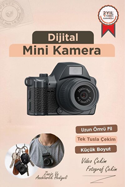 Torima Dijital Fotoğraf Makineleri Video Mini Kamera 2K Video 128GB Destekli ...