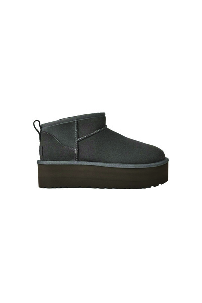 UGG Kadın / Kız Bot 1135092 W CLASSIC ULTRA MINI PLATFORM CHARCOAL (ANTRASIT)