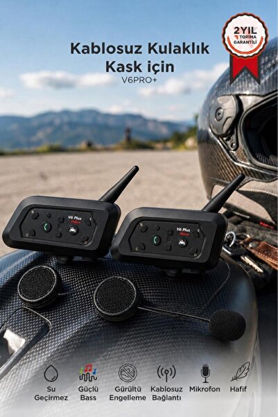 Torima Motosiklet Helmet İnterkom Bluetooth 2li Kask Kulaklığı Ejeas Double V...