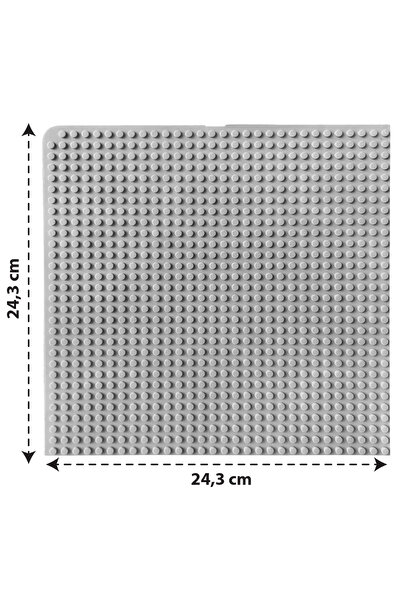 Generic Brand Classic Gray Plate 11024 – 25×25 cm Hard Base |   Building Block Platform Compatible with Lego