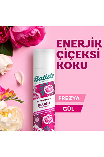 Batiste Blush Kuru Şampuan 200 ml x2 Adet Set – Çiçeksi Kokulu Hızlı Tazelik