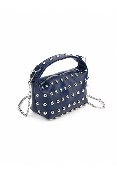 Nura Collection Women's Mini Size Studded Hand and Shoulder Bag with Cross St...