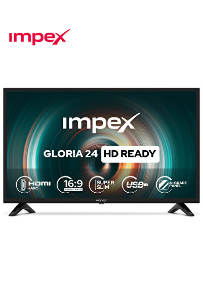 IMPEX تلفزيون LED عالي الدقة 24 بوصة - غلوريا 24 - أسود