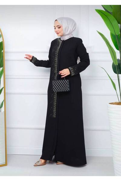 ELBİSHE Stone Detailed Sleeveless Robe
