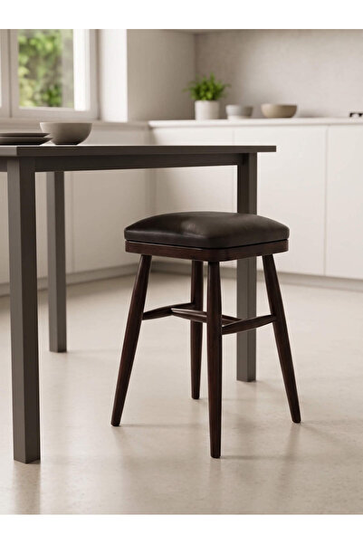 KleinHaus Furniture Ahşap Ayaklı Tabure, Konforlu Oturum, Mutfak Taburesi, Ka...