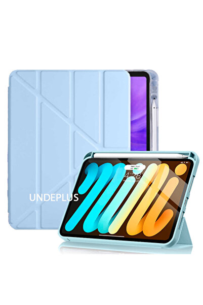 UnDePlus Apple iPad Air 11inç M4/M3/M2 2026-2024 Kılıf Kalem Bölmeli Trifoldi...