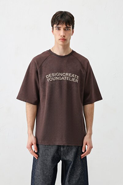 VAMOSCLO Washed Oversized Raglan Sleeve T-Shirt