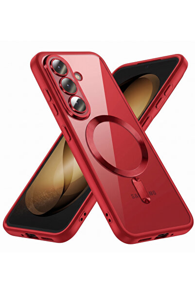 Rivor Galaxy S25 FE Uyumlu Kılıf Kamera Korumalı Magsafe Wireless Şarj Şeffaf...