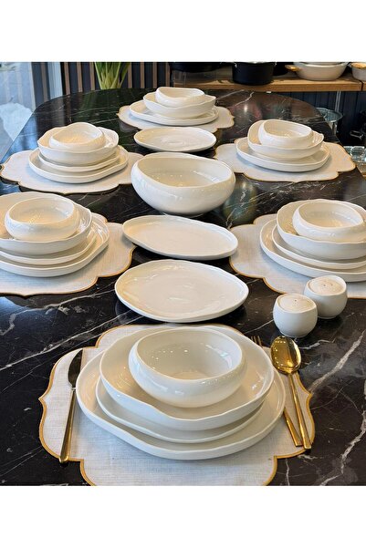 Onedekor 29 Parça Porselen Planet Collection White Yemek Takımı