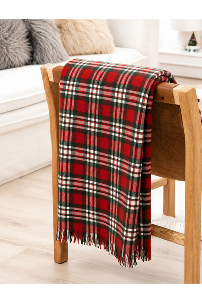 SEVHOME CONCEPT Valentine's Day Red Soft & Cotton Plaid Tv Blanket 130X170 cm