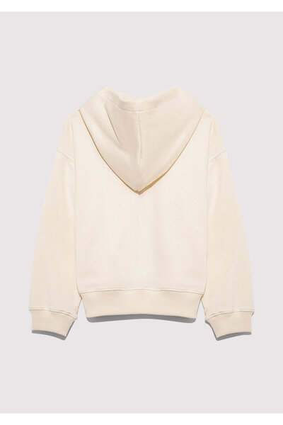 Mavi Patch Logo Fermuarlı Bej Sweatshirt 7S10144-70072