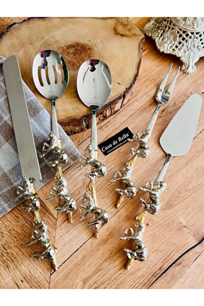 CASA DE BELLA 5-Piece Luxury Serving Set with Horse Figure