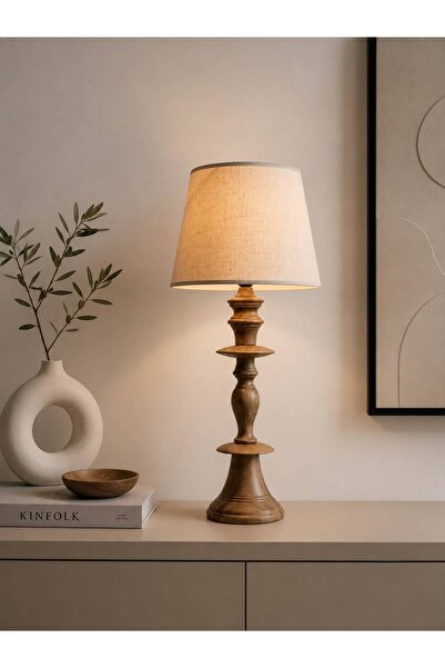 Artlight Atelier Ahşap Şamdan Abajur