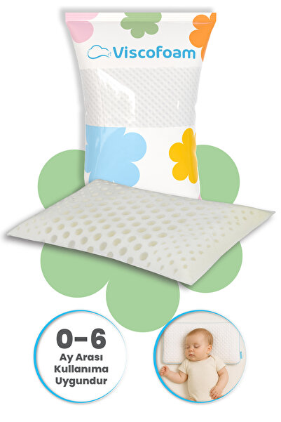 Viscofoam Perna ortopedica pentru bebelusi cu canale de aer Perna pentru bebe...
