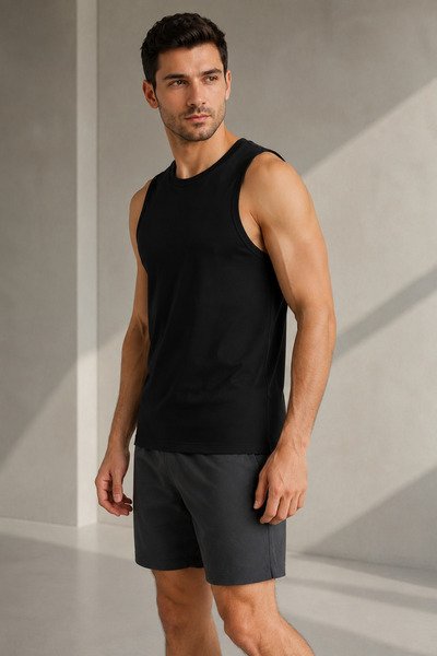 Polo State Men's Slim Fit Tank Top Black