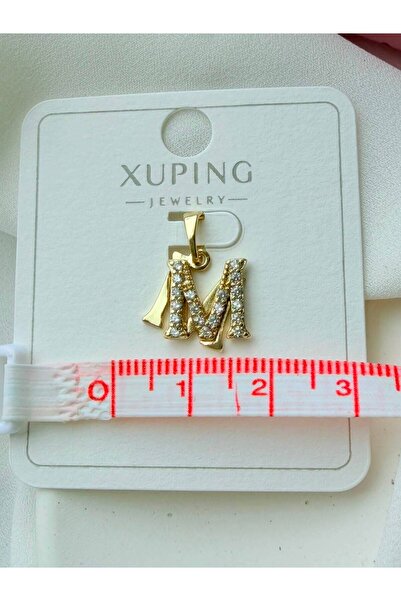 XUPING JEWELRY M HARF ÇELİK KOLYE UCU GOLD RENK