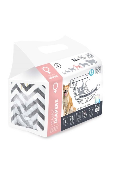 M-PETS Diapers Dişi Köpekler İçin Külot (L) 10Lu 10116899