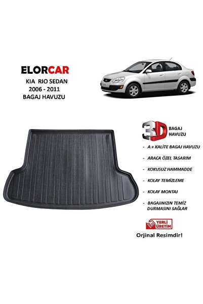 ELORCAR Kıa Rıo Sedan 2006 2011 3d Bagaj Havuzu