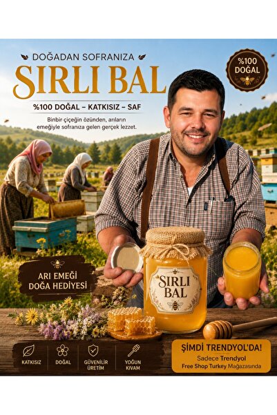 TedarikçinBurada Bulgaristan Sırlı Bal 100%100 Organik 1 Kilo 200 Gram