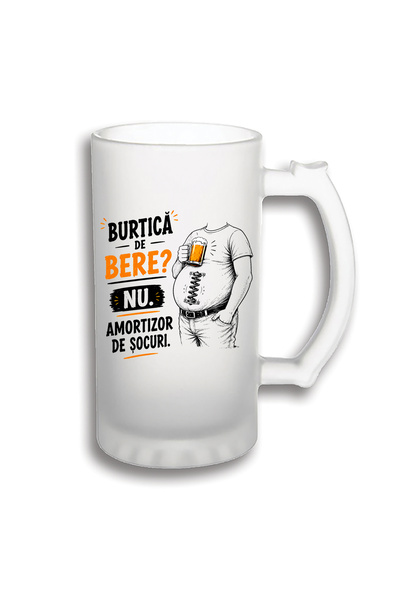 peGiftuiala Halbă Bere Personalizată 500 ml – Burtică de Bere
