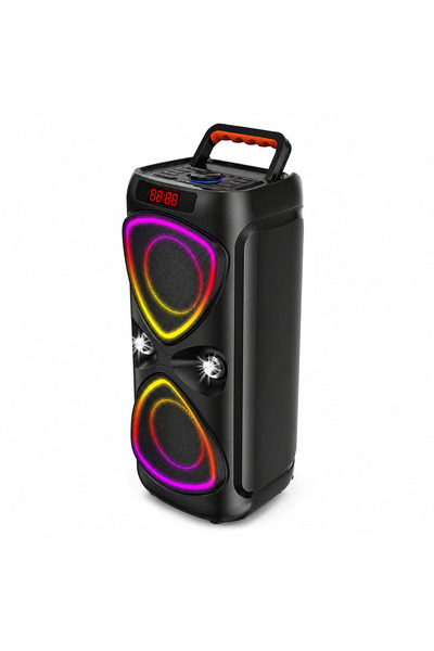 HEPU HP-116 Taşınabilir Bluetooth Hoparlör – 2×4” Hoparlör, 15W Güç, RGB Işık...