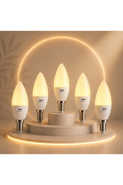 ORBUS Bright LED Ampul 4.8W SARI IŞIK E14 425Lm 5 ADET