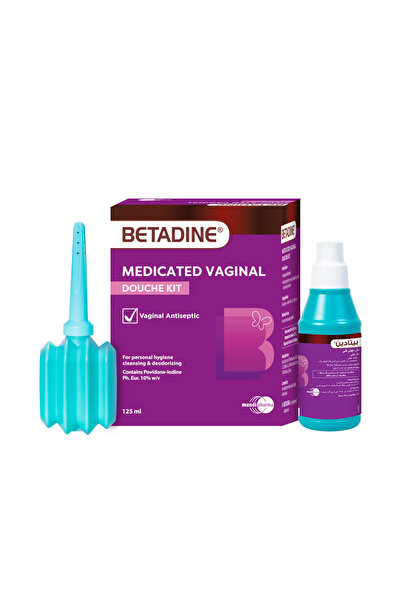 BETADINE 10% Povidone Iodine Medicated Vaginal Douche Kit, 1 Pack