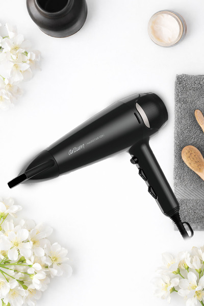 Arzum AR5138 Hairstar Ion Saç Kurutma Makinesi 2300 W, 2 Hız, 3 Isı Ayarı, Siyah