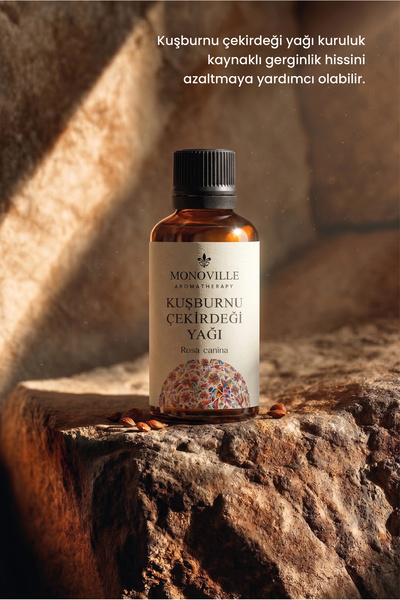 Monoville Kuşburnu Çekirdeği Yağı 30 ml Soğuk Sıkım Saf ve Doğal (Rosehip Seed Oil)