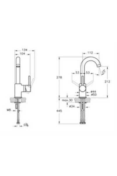 Artema Minimax S Sink Faucet A41999 with Swivel Spout - Chrome
