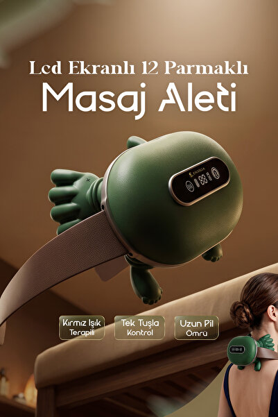 EN SİGA Yeni Nesil Boyun Masaj Aleti 3 Kırmızı Işık Kaplumbağa Terapili 12 Pa...