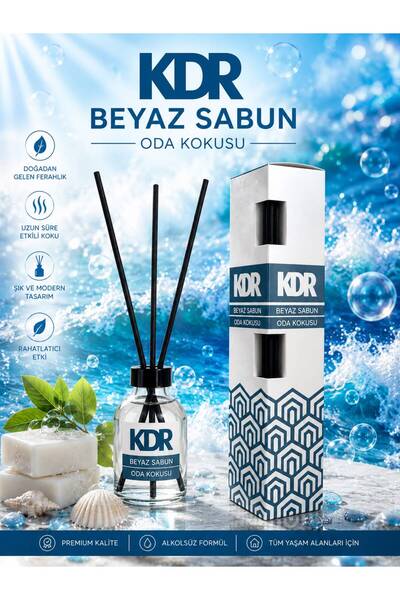 kdr natural Beyaz Sabun Çubuklu Oda Kokusu Kokulu Çubuk Araba Ev Ve Banyo Kok...
