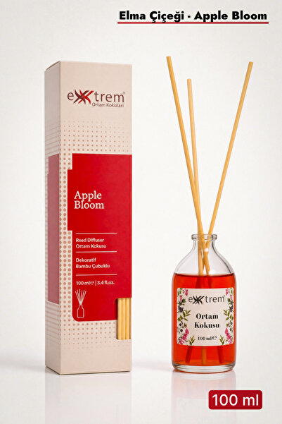 EXXTREM Elma Çiçeği Bambu Çubuklu Ortam Oda Kokusu 100 ml Reed Diffuser