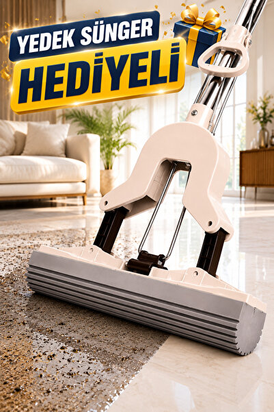 1 YEDEK SÜNGER HEDİYELİ || Kendinden Sıkmalı Kelebek Mop 💧 Banyo Temizlik En İyisi Sünger Mop Temizlik Seti Ev Silme Mopu Kıl Tüy Toplatıcı Banyo Kıl Toplama Temizlik Gereçleri Ev Temizlik Paspas