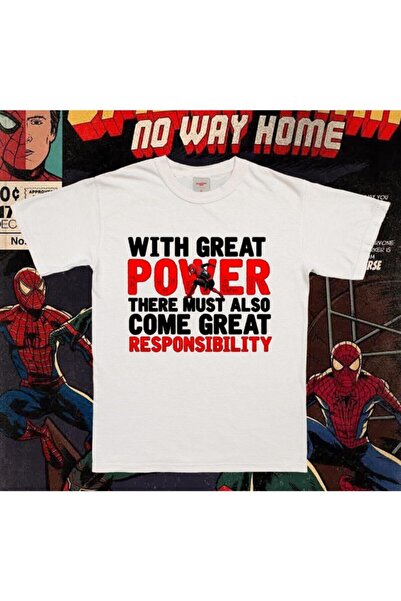 TIMESWASTINGIRL Marvel Spiderman No Way Home Great Power Tshirt