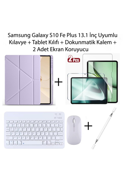 Yesnıce Galaxy S10 FE Plus 13.1 İnç Uyumlu Standlı Kılıf Ve Dokunmatik Kalem ...