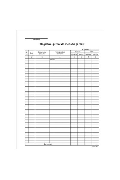 DanyCris Registru jurnal de incasari si plati A4 vertical