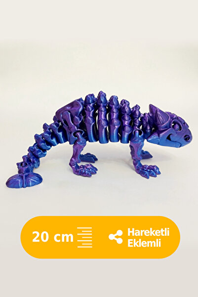 Artimon 3D Store Hareketli Dinozor İskeleti Ankylosaurus Parlak Renkli | 3D O...