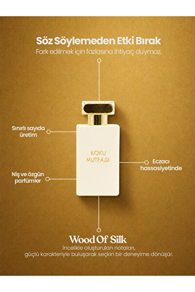 KOKU MUTFAĞI WOOD OF SILK Unisex Parfüm 50 ml | Kalıcı Niş EDP Parfüm | Vanil...